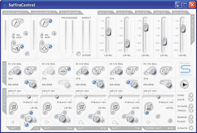 blank Sort out your routing with the SaffireControl Virtual Mixer.